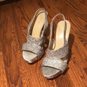 Sparkle silver high heels